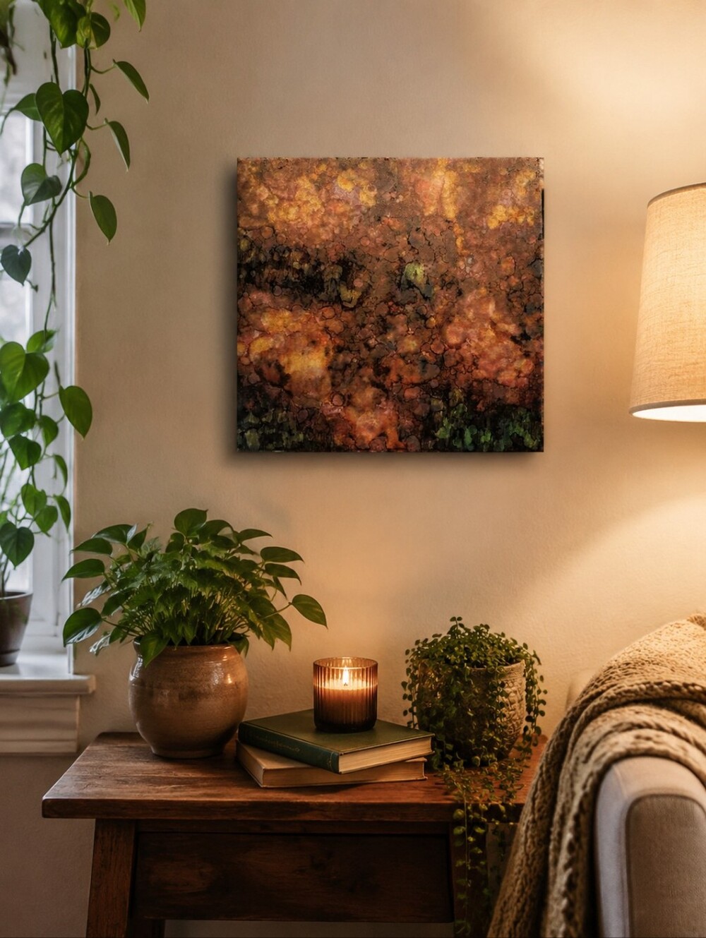 HANDCRAFTED ABSTRACT PAINTING HANDMADE ARTWORK HANDPAINTING WALL ART DECOR